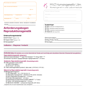 Anforderungsbogen Reproduktionsgenetik