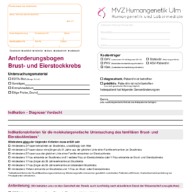 Anforderungsbogen Brust und Eierstockkrebs