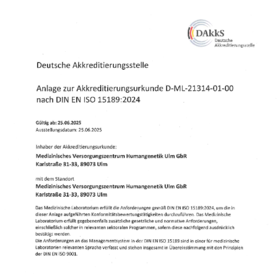Anlage zur Akkreditierungsurkunde D-ML-21314-01-00